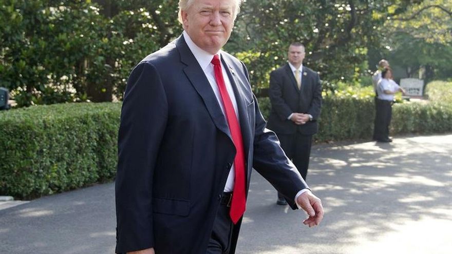 En la imagen un registro del presidente de Estados Unidos, Donald Trump.