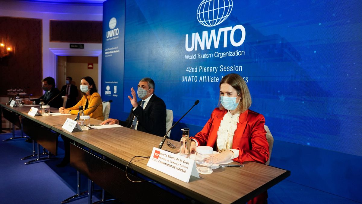 Marta Rivera, consejera de Cultura y Turismo en su intervención en la sesión plenaria de Estados miembros de la OMT