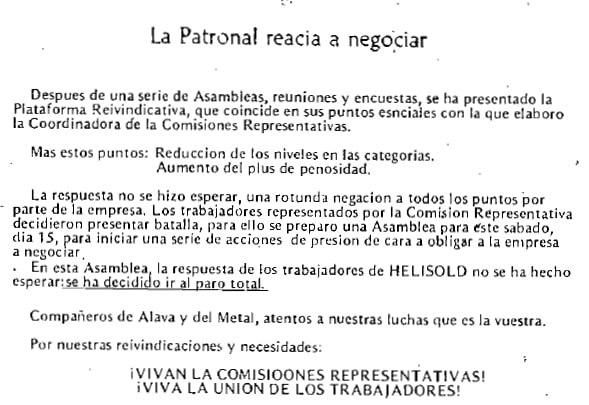 "La Patronal reacia a negociar"