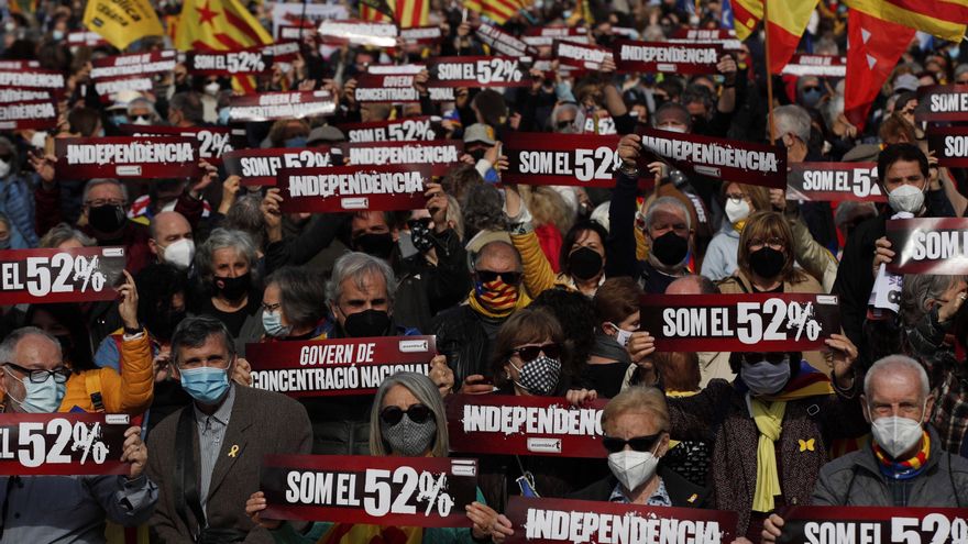 La ANC se manifiesta en Barcelona para reclamar un Govern independentista