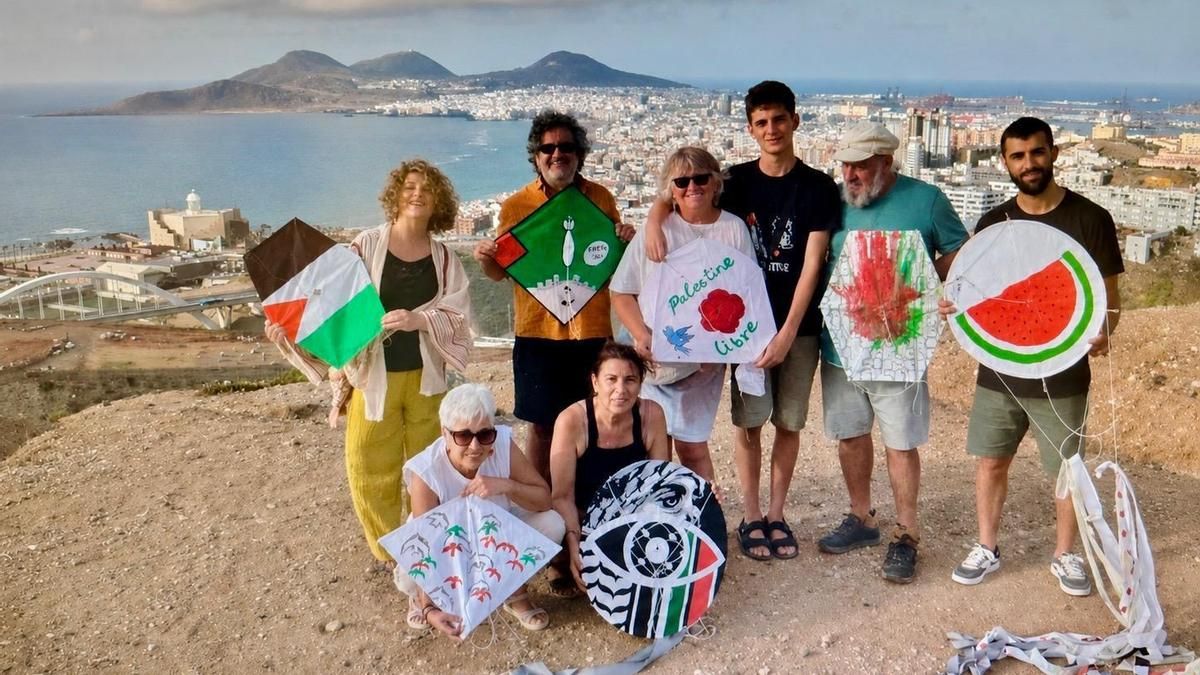 Cometas Canarias se suma al 'Global Palestine Kite Weekend' desde El Cardón