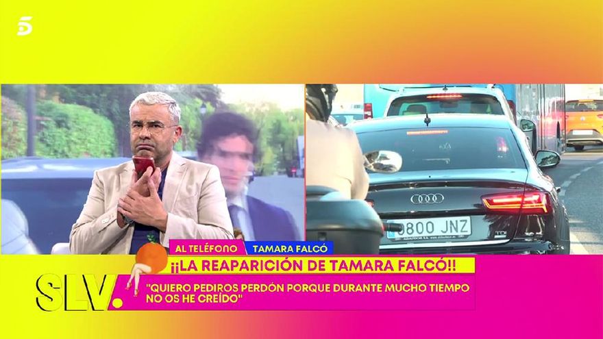 Fotograma de 'Sálvame' durante la llamada de Tamara Falcó