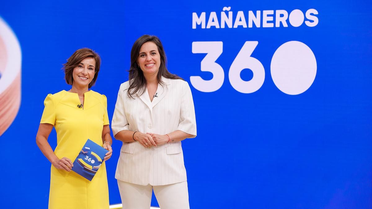 Adela González y Aida Bao, en el plató de 'Mañaneros'