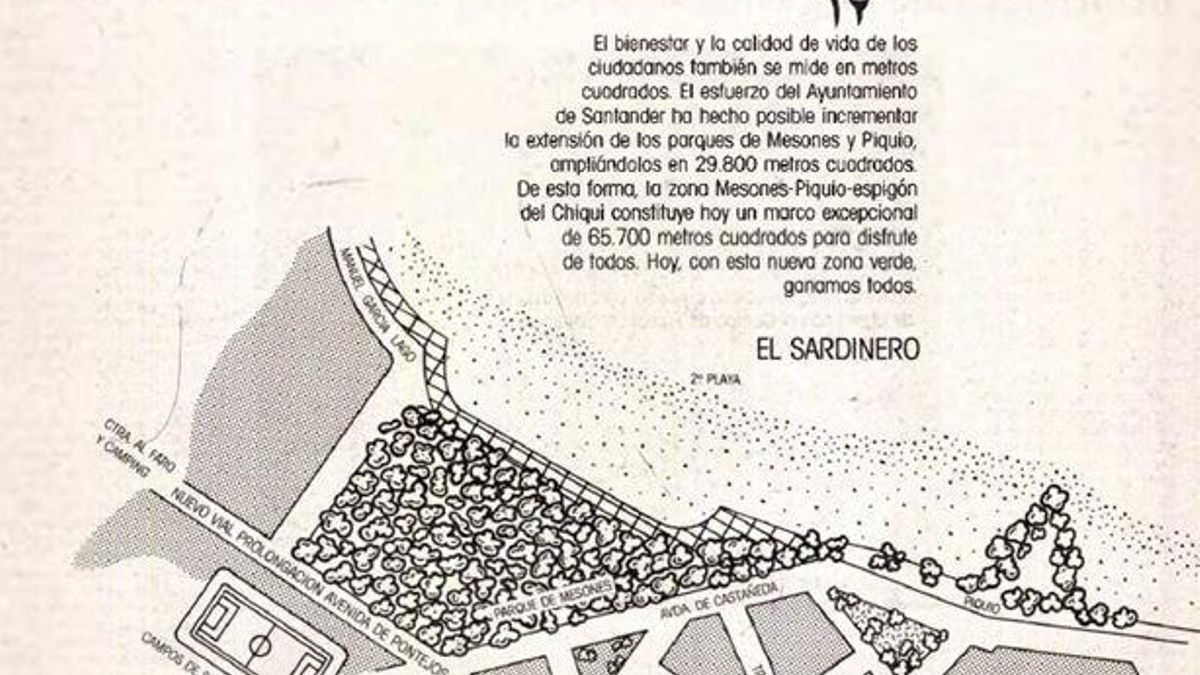 Anuncio en los periódicos del año1988.