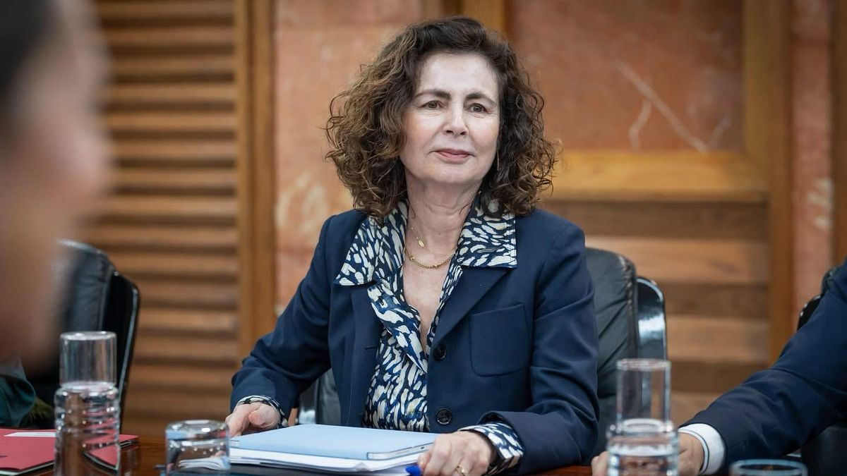 Matilde Asián, consejera de Hacienda y Relaciones con la Unión Europea  del Gobierno de Canarias.