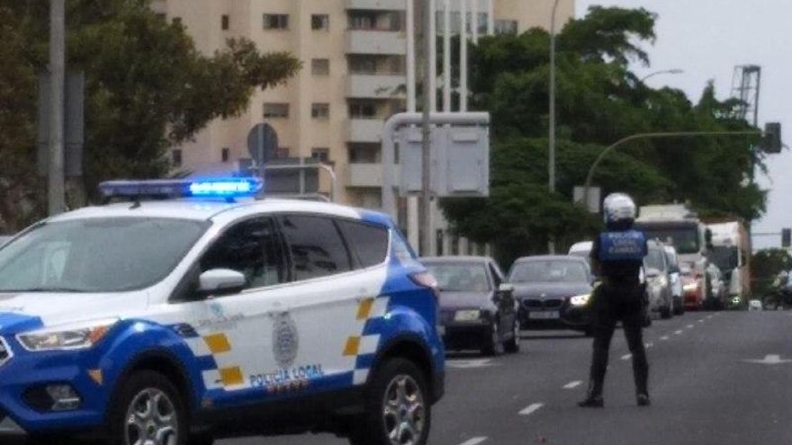 Retenciones de tráfico en Santa Cruz de Tenerife después de un accidente