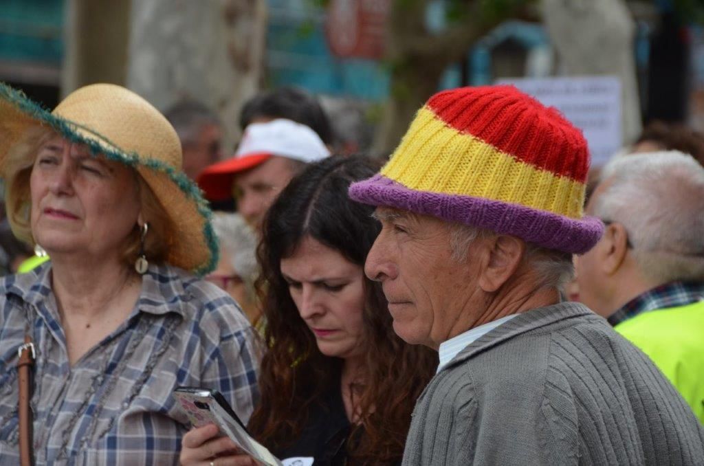 Manifestantes en favor de unas pensiones dignas