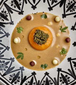 Uno de los platos de Noor del menú de esta temporada ‘Tiempo de Evolución: Avance y progreso s.XIX’