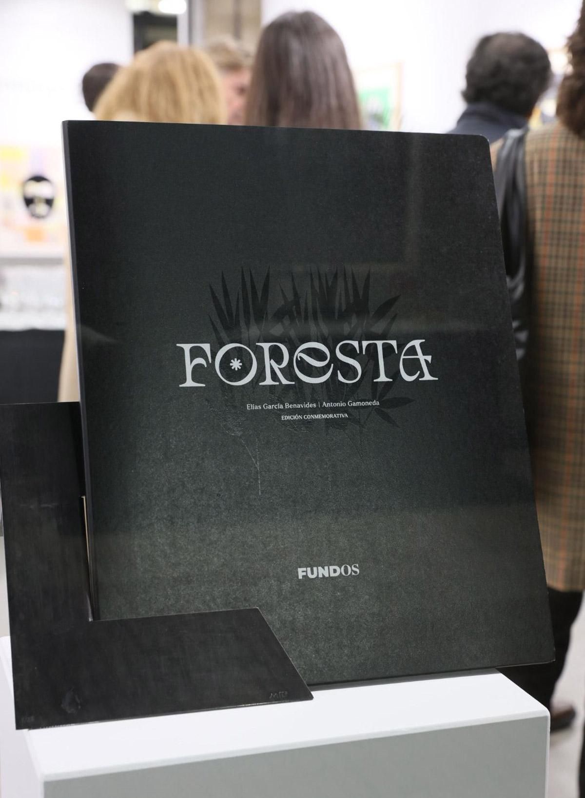 Carpeta Foresta con Ilustración de Elías García Benavides y poesía de Gamoneda.