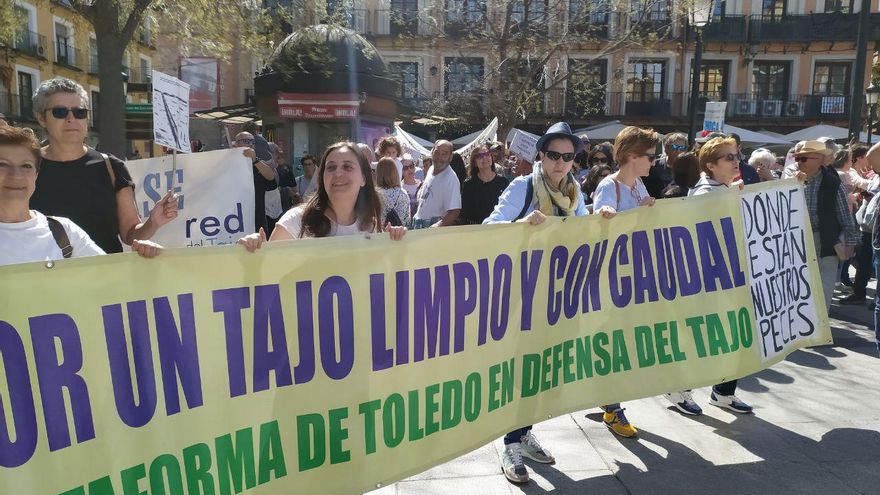 Una de las pancartas de la manifestación