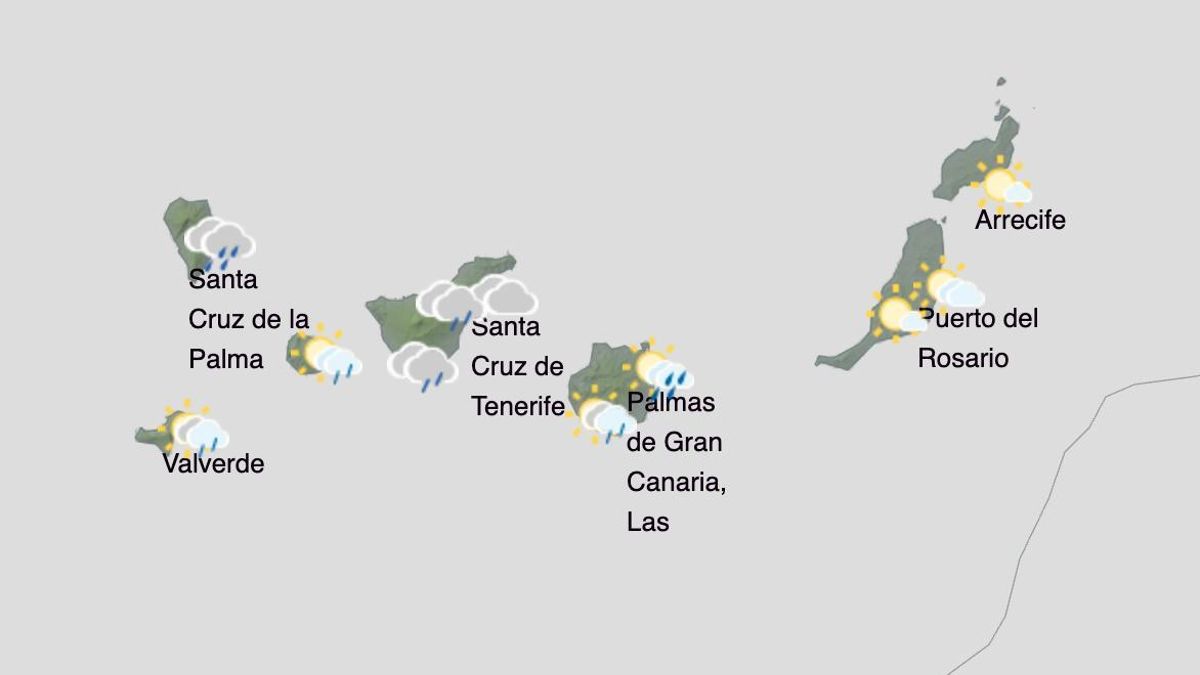 Lluvia, viento y heladas: el parte de Aemet para Canarias