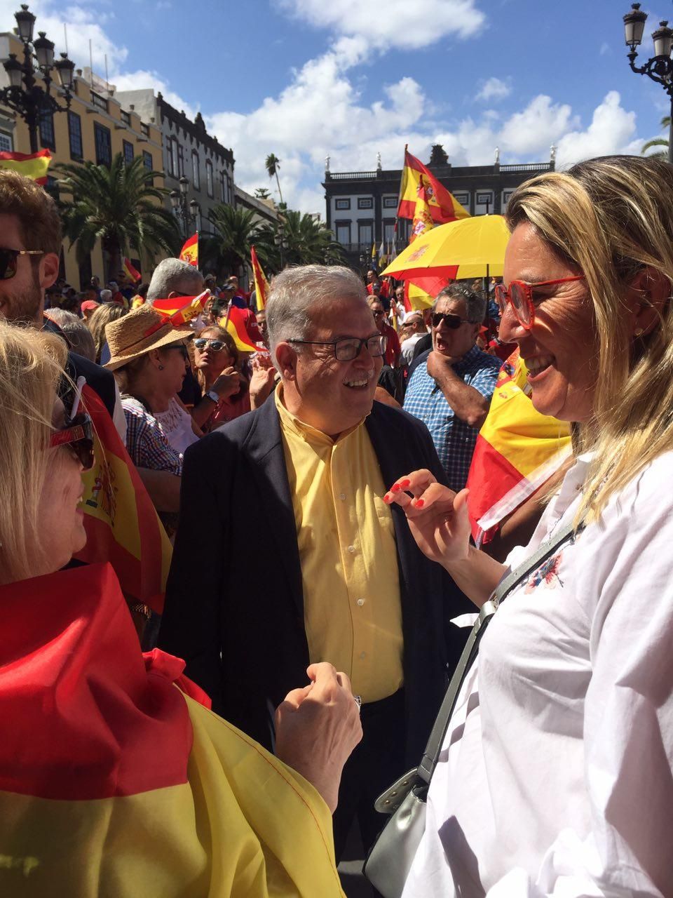 José Miguel Bravo de Laguna en la concentración por la unidad de España