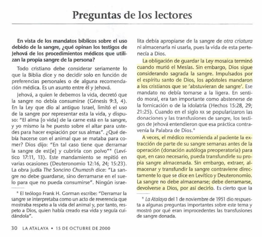 Captura de un ejemplar de la revista 'La Atalaya', publicación que se envía a todos los Testigos de Jehová