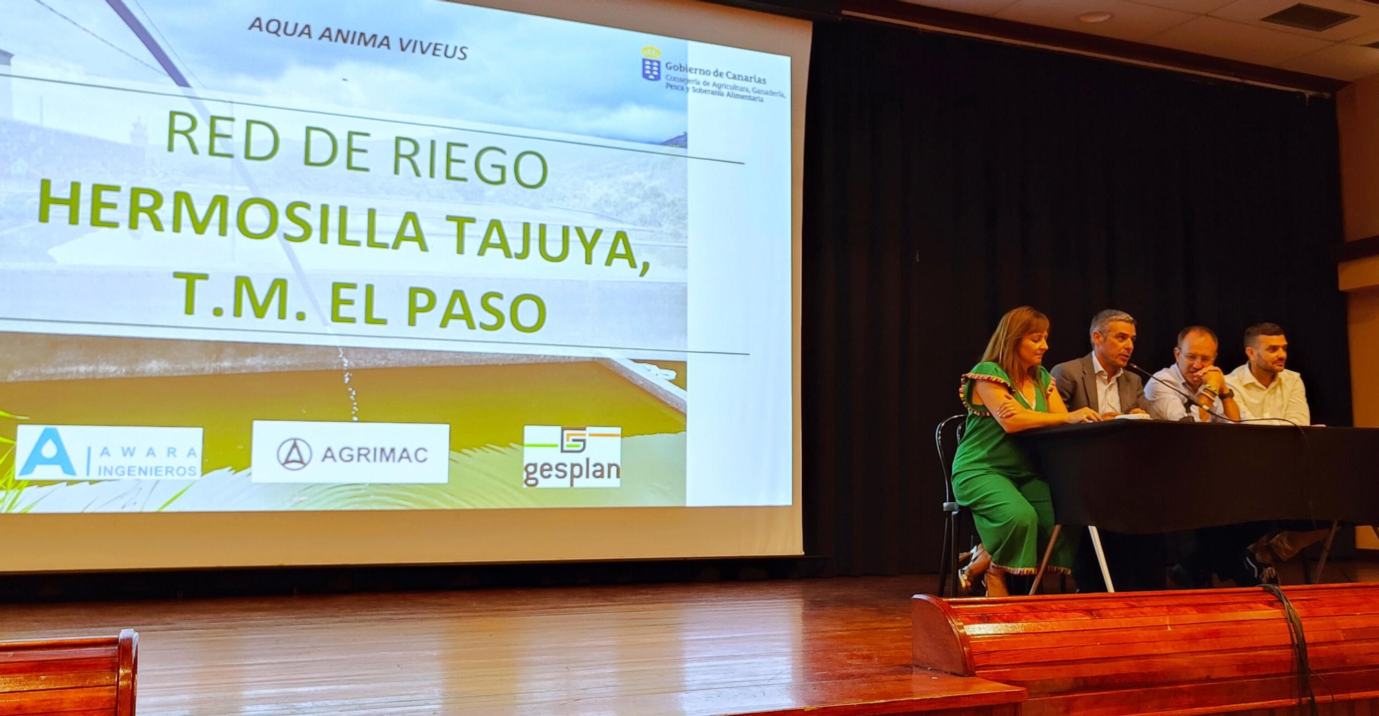 Presentación de la red de riego de Hermosilla-Tajuyas.