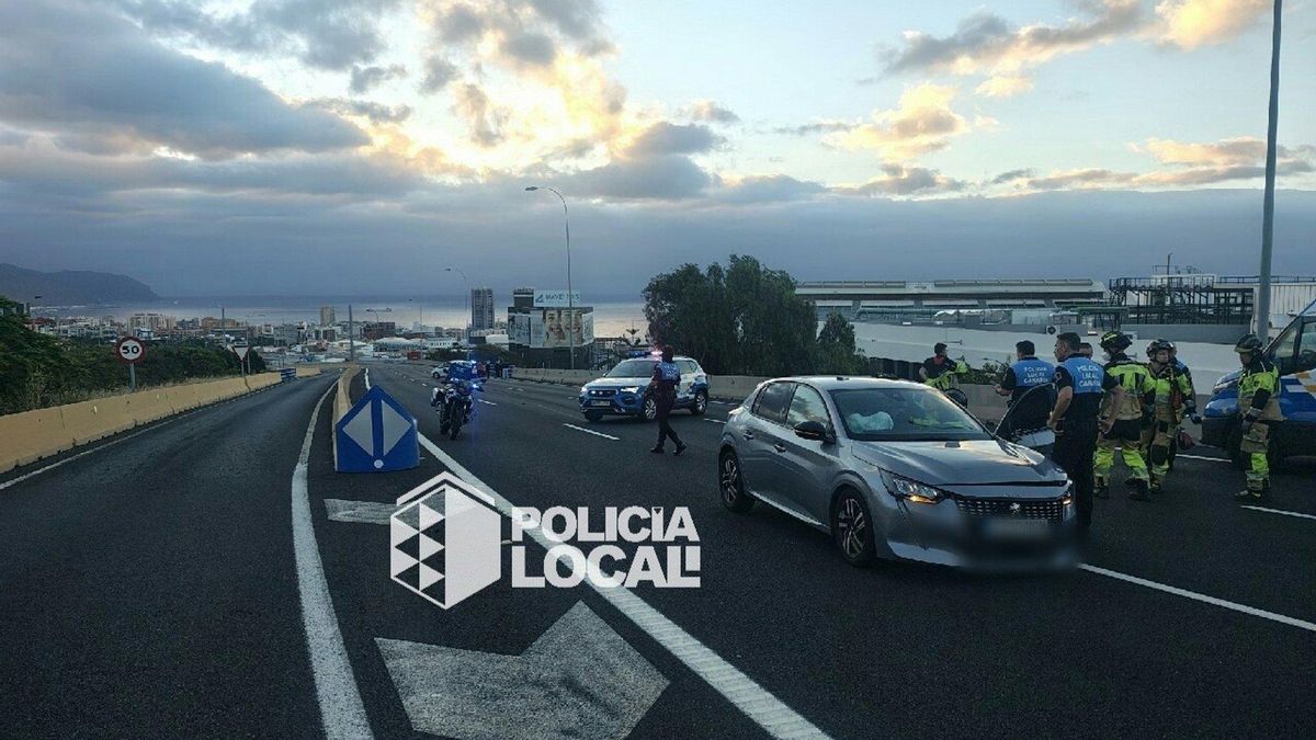Un conductor kamikaze que dio positivo por drogas choca con un turismo en la autopista del norte de Tenerife