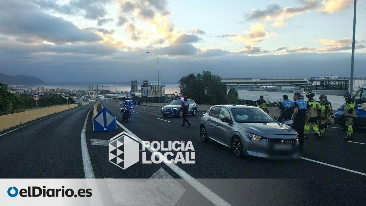 Un conductor kamikaze que dio positivo por drogas choca con un coche en la autopista del norte de Tenerife