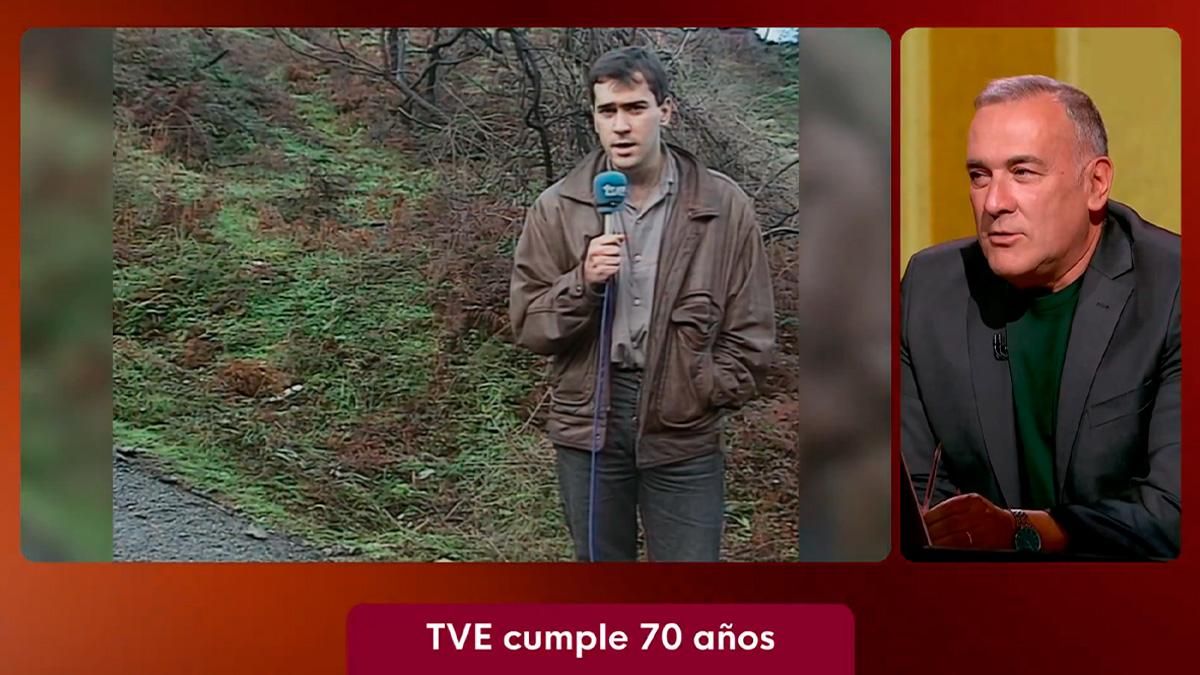 RTVE sorprende a Xabier Fortes con imágenes de sus inicios como reportero: "Mi primera entradilla fue a los 12 años"