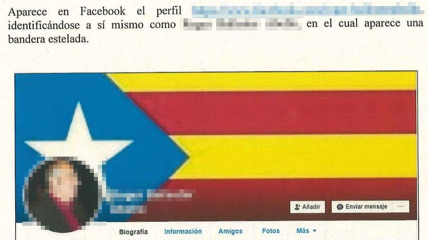 Fragmento del informe de la Guardia Civil