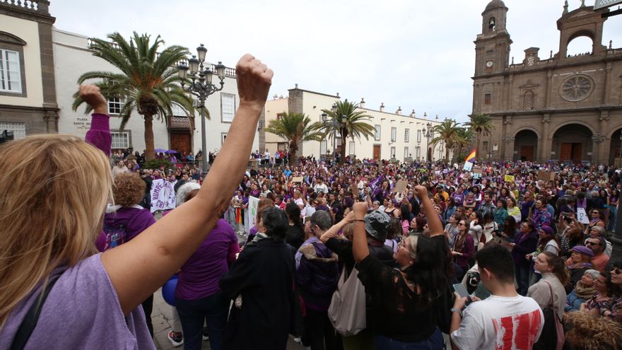 Así se vivió la manifestación por el 8M en Gran Canaria