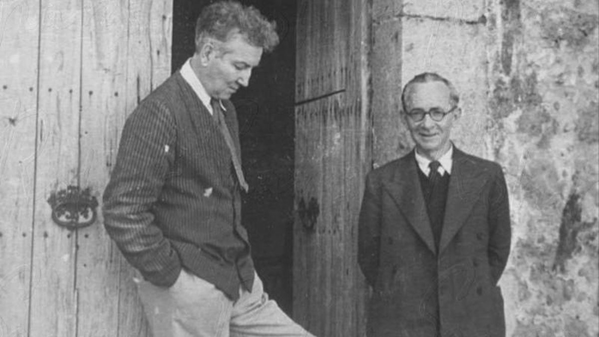 Robert Graves y Joshua Podro en Deià. Podro fue coautor junto Graves de The Nazareen Gospel Restored (1953)