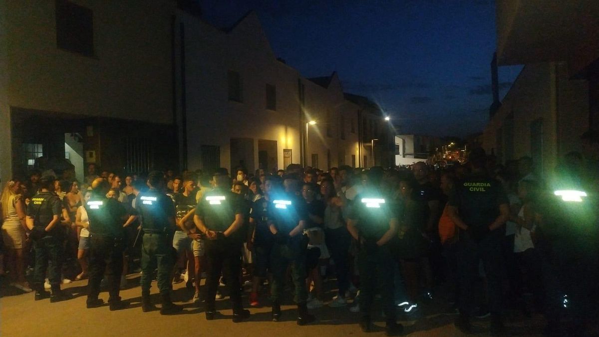 Presencia de la Guardia Civil tras la manifestación