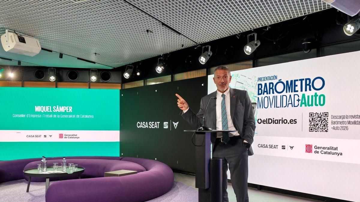 Miquel Sàmper, 'conseller' catalàn de Empresa, en la presentación del Barómetro Movilidad+Auto: "No podemos perder tiempo"