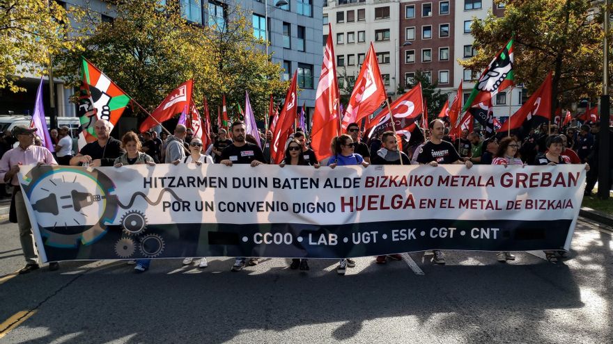 El Metal de Bizkaia amenaza con un conflicto largo tras su tercera jornada de paro