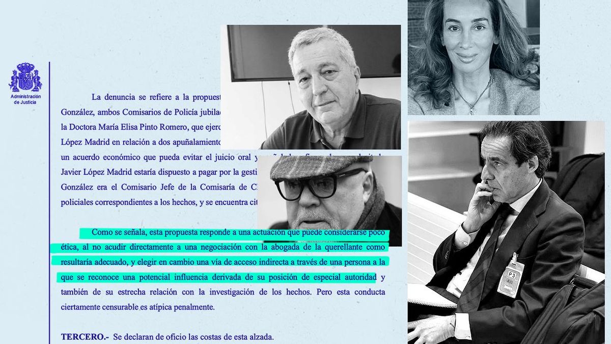 La Justicia archiva sin investigar el intento de soborno de López Madrid al comisario del caso de acoso a la doctora Pinto