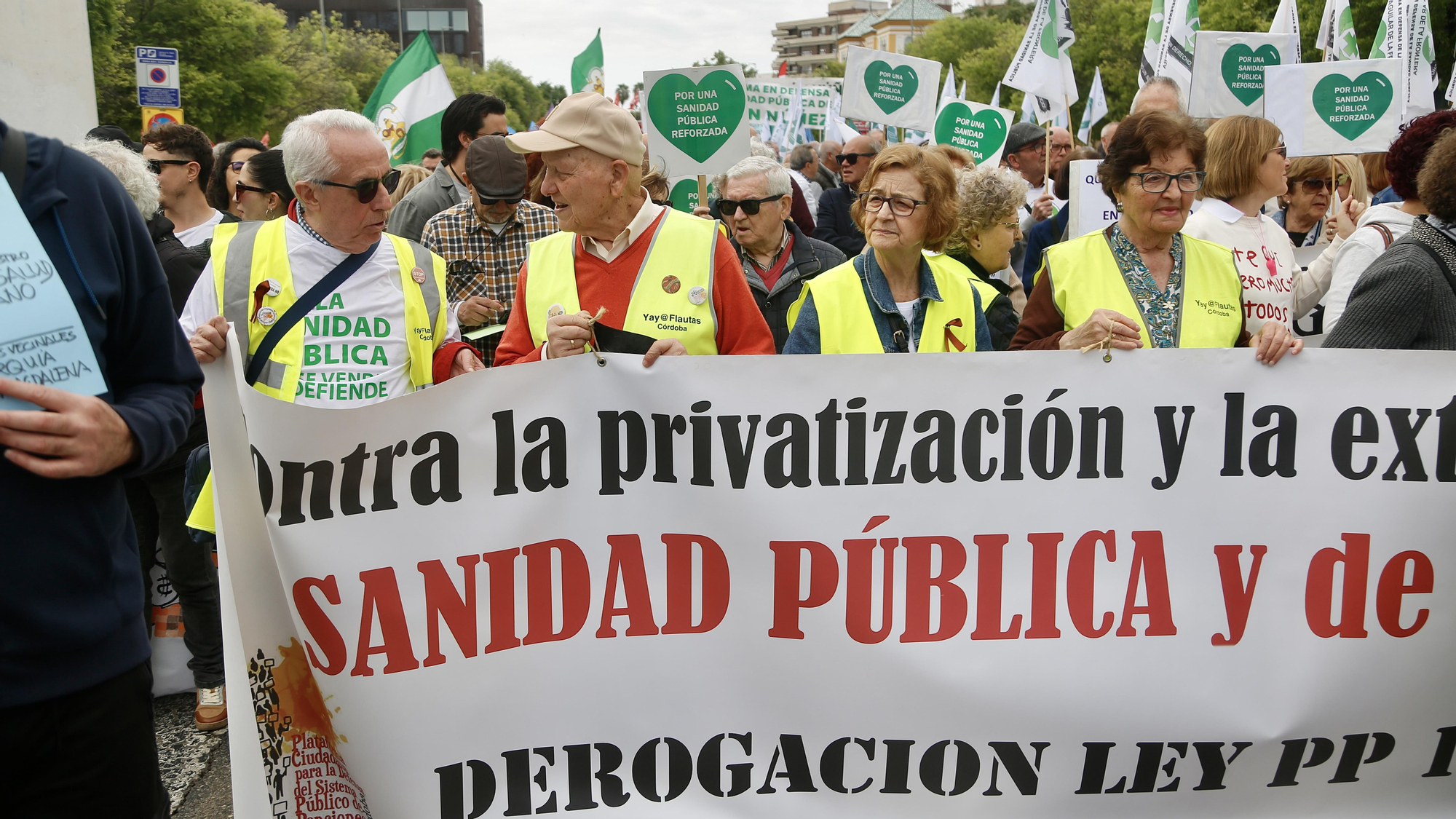 Manifestación de las Mareas Blancas por la sanidad pública