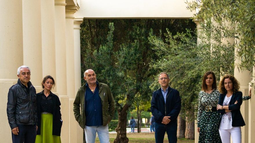 La candidatura que encabeza Pepe Garrido (tercero por la izquierda).