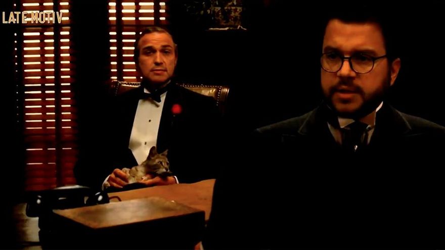 'Late Motiv' recrea el encuentro entre Pedro Sánchez y Pere Aragonés como la escena más mítica de 'El Padrino'