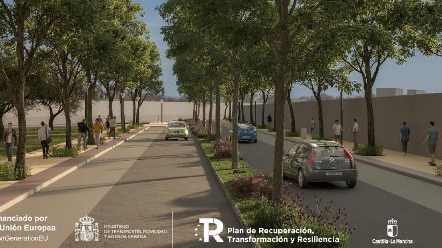 Así será la vía principal del campus universitario de Ciudad Real tras su remodelación