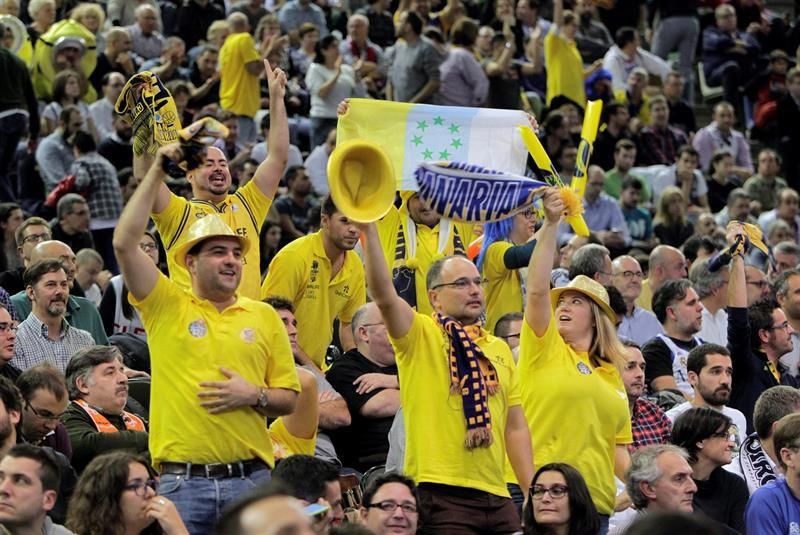 Partido de semifinales de la Copa del Rey entre el Herbalife Gran Canaria y el Bilbao Basket. Efe.
