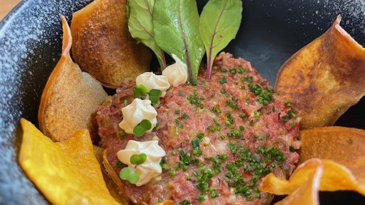 Steak Tartar Qué Leche en el Huerto.