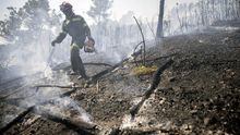 Tareas de extinción del incendio forestal de la sierra Calderona