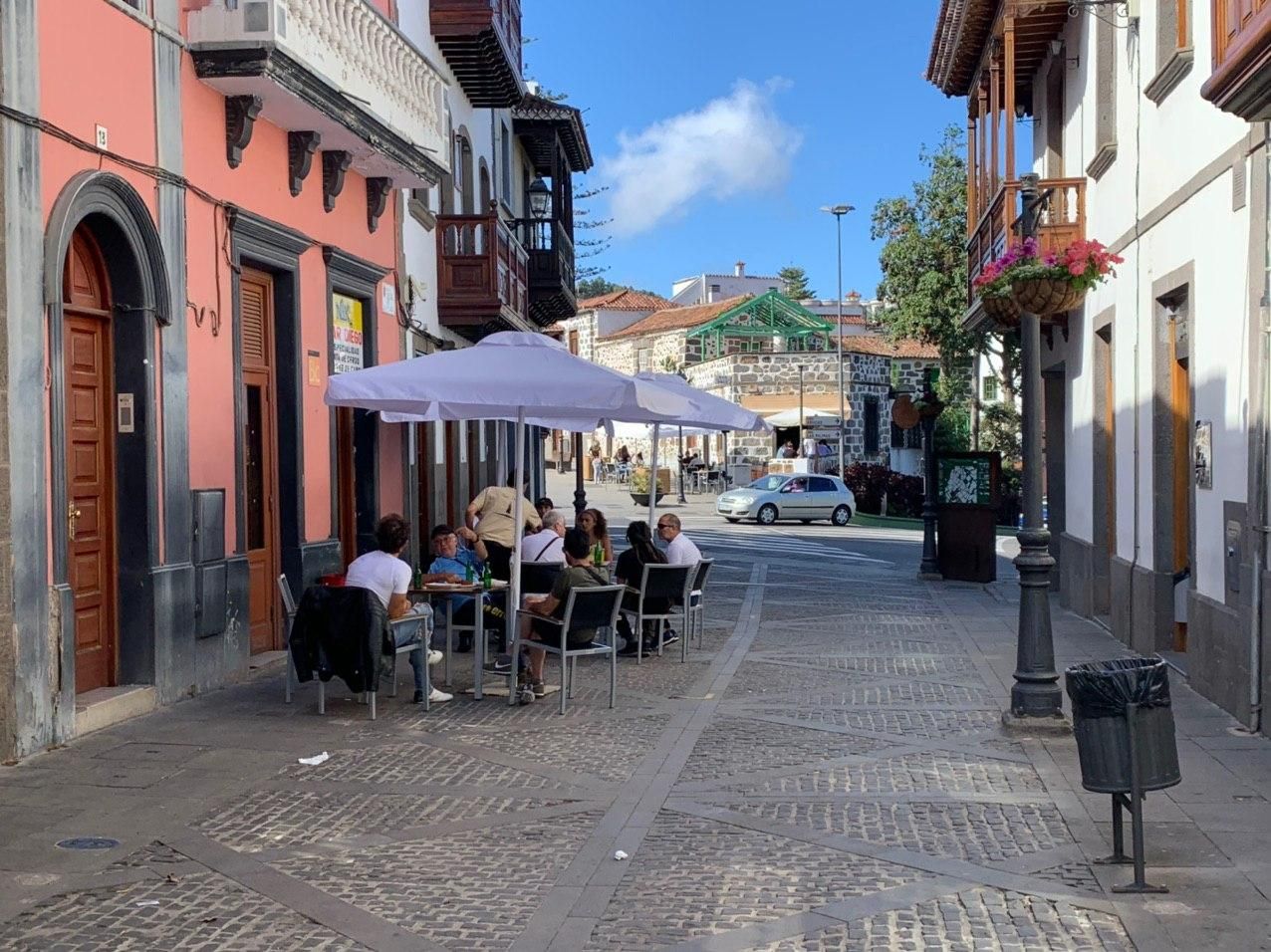 Las calles de Teror en la fase 1 de la desescalada.