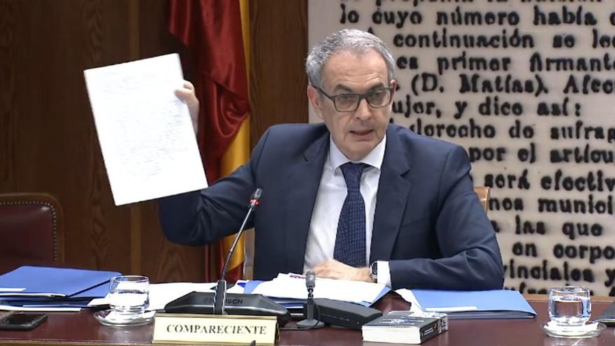 Zapatero en la comisión de investigación