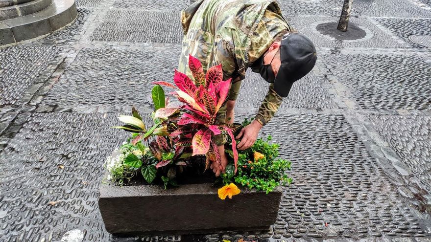 La capital acondiciona los espacios ajardinados de plazas y rincones de la ciudad