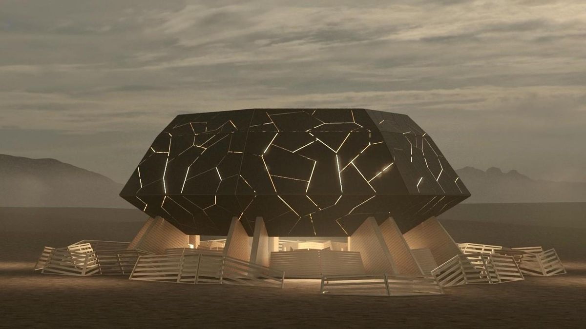 Un arquitecto valenciano diseÃ±a el "templo" del festival Burning Man 2025.