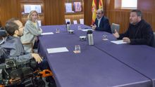 Pablo Echenique (Podemos), Patricia Luquin (IU), Javier Lambán (PSOE) y José Luis Soro (CHA).