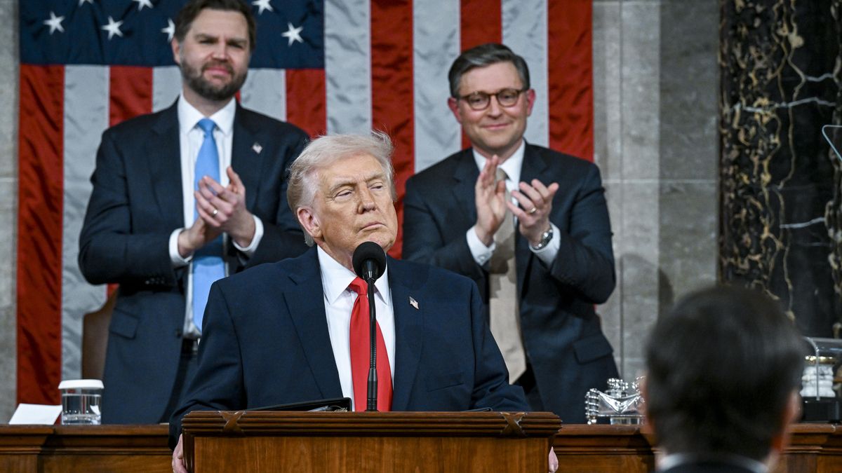 El presidente de Estados Unidos, Donald Trump, pronuncia el primer discurso sobre el Estado de la Unión de su segundo mandato.