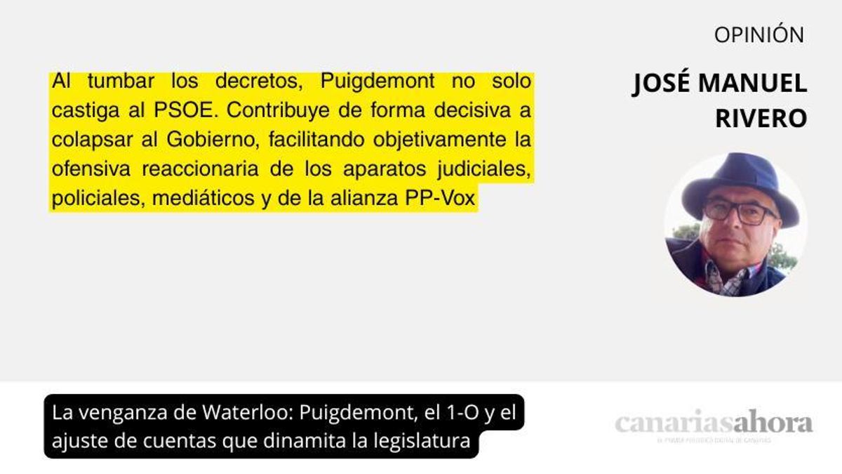 La venganza de Waterloo: Puigdemont, el 1-O y el ajuste de cuentas que dinamita la legislatura