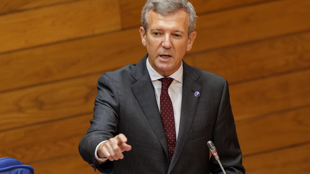 El presidente de la Xunta de Galicia, Alfonso Rueda, durante la sesión de control parlamentario del 23 de septiembre de 2026