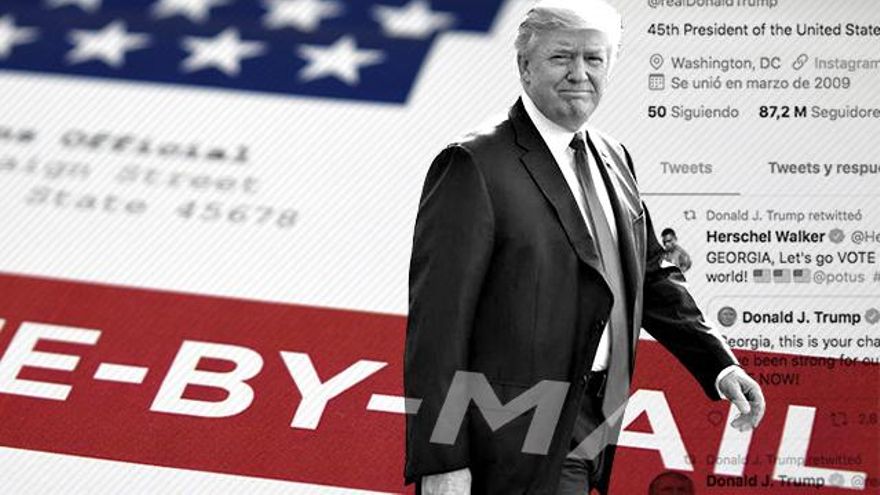 Que Trump se declare ganador antes de que termine el recuento: la mentira que más temen las redes sociales