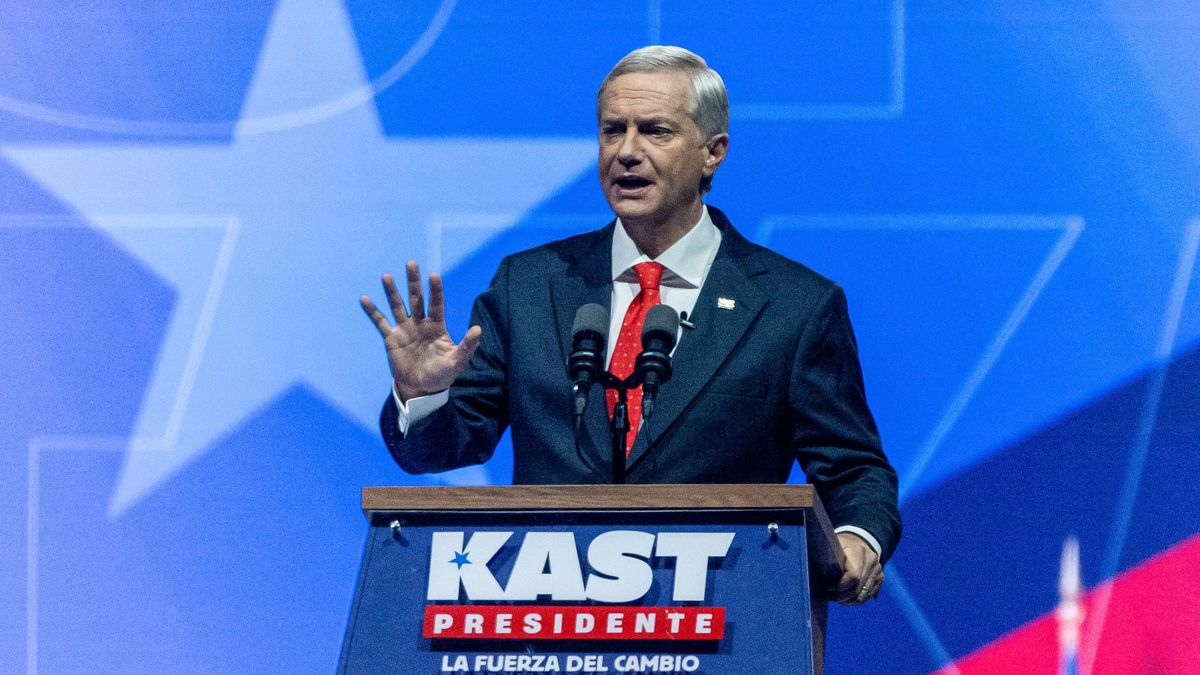 El candidato a la Presidencia de Chile por el Partido Republicano, Jose Antonio Kast, en el cierre de campaña.