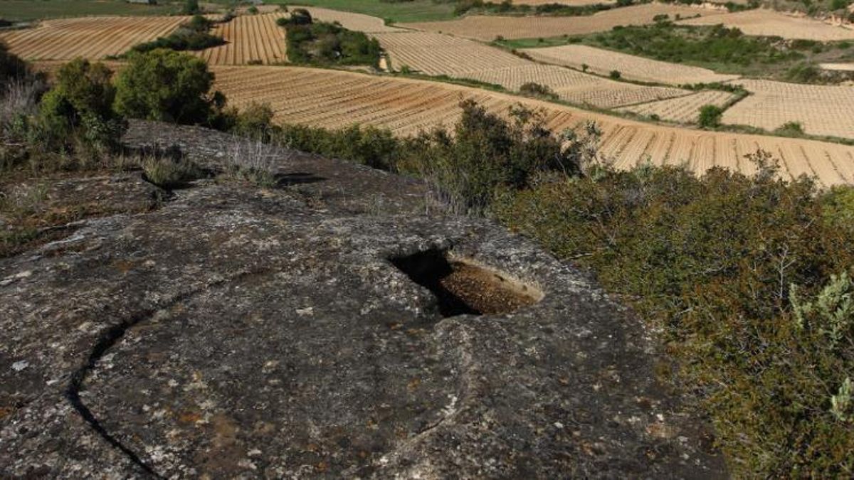 Los doce lagares rupestres de esta zona vitivinícola que ayudaban a la pisa y prensa de la uva