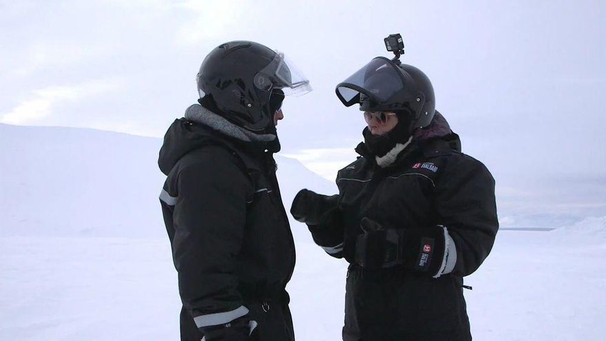 Mercedes Milá y Jesús Calleja en el Polo Norte