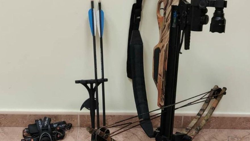 Detalle del arma decomisada por la Guardia Civil.