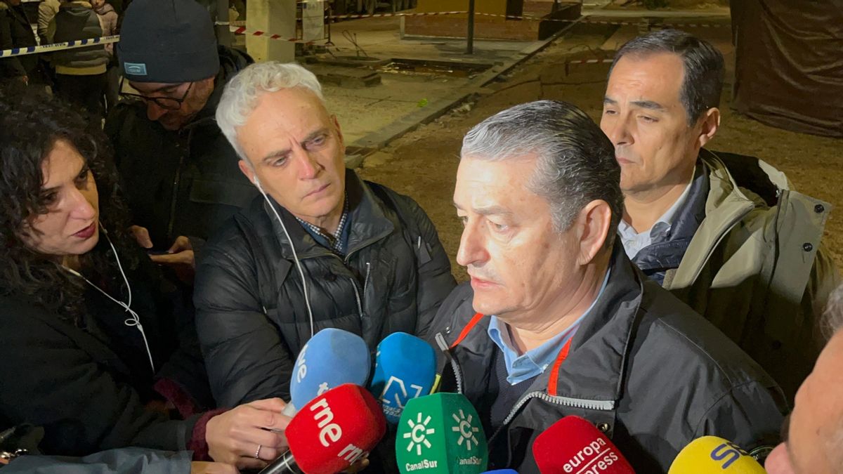 Antonio Sanz, appears before the media