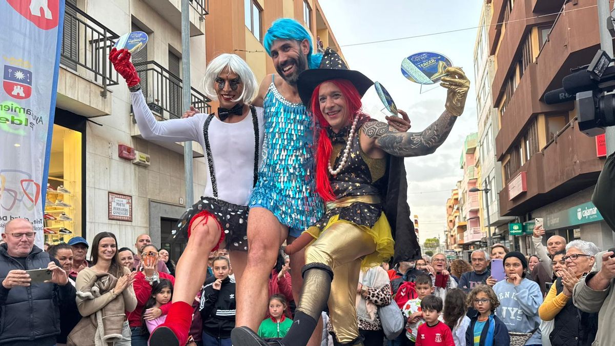 Daniel Sosa gana la carrera de tacones del Carnaval de Telde